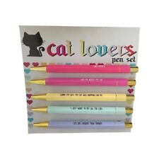 5 PCS Funny Cat Lovers Pen Set Pet Writing Utensil Kitten picture