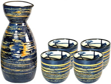 5 Pieces Sake Set 200Ml Sake Pot 50Ml Sake Cup Set Japanese Traditional Hand Pai picture