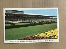 Postcard Florida FL Gulfstream Park Best Turf Course Horse Racing Vintage PC picture