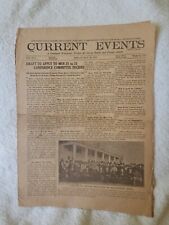 Current Events Newspaper May 18 1917 Draft To Apply To Men 21 To 31 picture
