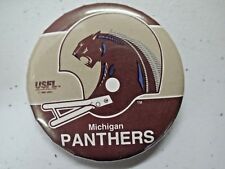 Vtg 1982 USFL Michigan Panthers Football Pinback Button 2 1/4