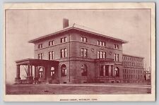 Bronson Library Waterbury CT UDB Antique Postcard 1905-07 Connecticut picture