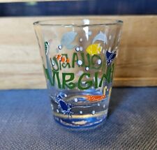 Virginia Aquarium Clear Glass Shot Glass With Dolphins Turtles And Fish Adorable picture
