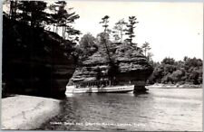 RPPC Real Photo Postcard Sugar Bowl & Grotto Lower Dells Wisconsin Vintage A4 picture