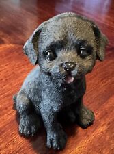 Adorable Black Labrador Retriever Puppy Dog Figurine 4” Tall picture
