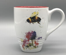 Dean Crouser Watercolor Bumblebee & Flower Coffee/Tea Mug 14 oz. Red Inside picture