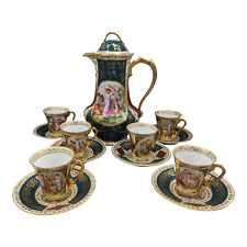 Antique Austria Royal Vienna Neoclassical 14pc Tea Set Beehive Mark Kaufmann picture
