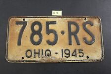 Vintage - 1945 OHIO LICENSE PLATE - 785 RS (D11 picture