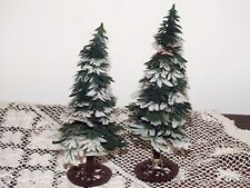 Vintage Bea West Empire Made Plastic Christmas Tree Pair 1960's Retro Mod picture
