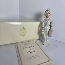 Lenox SHOPPING IN PARIS Ivory Fine China Figurine Hand Painted Certificate picture