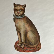 Victorian trade card, Die Cut Cat Lavine washing soap c1880s B18 picture
