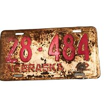 1942 Nebraska License Plate 28–484 Hamilton County picture