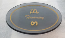 Vintage McDONALD'S 10th Anniversary Smoked Glass Tray 8 1/4