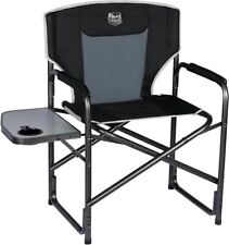 Lightweight Oversized Camping Chair, Portable Aluminum Directors Chair - Black picture