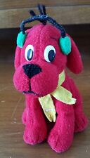 Clifford The Big Red Dog Plush Wearing Earmuffs & Scarf 5