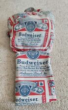 Vintage Budweiser Twin Size Bed Sheets Perma Prest Muslin Sears Fitted Flat picture