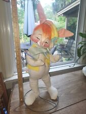 Vintage 1971 Annalee Mobilitee Doll Easter Rabbit Painter Large 19 inches Stand picture