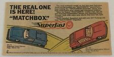 1969 Matchbox ad ~ Superfast LOTUS EUROPA, LAMBORGHINI MARZAL picture