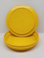 Vintage Tupperware Seal-N-Serve Bowl w/Lid #1336-18 1337-16 Yellow Made in USA picture