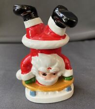 Vintage Norcrest Santa on Skateboard Ceramic Figurine 3.5” picture