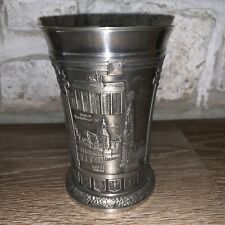 Vintage Berlin Frankfurt Munchen Germany Metal Cup Landmarks-Frieling Zinn 5x3” picture