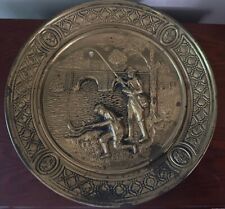 Vintage Brass Wall Plaque/Plate Lombard C & A LTD Made in England picture