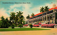 Grandstand Entrance, Hialeah Park, Miami, Florida, Linen, Posted 1950  (A-3) picture