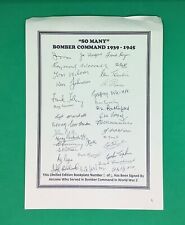 RAF Bomber Command Bookplate - Signed By 32 WWII Aircrew picture