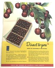 1940s Myron Foster Hesperian Orchards Wenatchee Washington Brochure Black Cherry picture