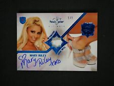 MARY RILEY 2019 BENCH WARMER 25 YEARS  HIGH HEEL BLUE FOIL AUTO 1/1 picture