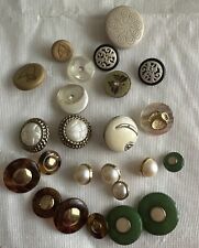 Vintage Buttons Plastic & Celluloid Some Rhinestones Unique Craft Sewing 24 picture