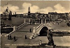 Vintage Postcard 4x6- THE DOCK OF ST. MARK AND RIVA DEGLI SCHIAVONI, VENEZIA, IT picture