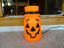 Vintage Halloween Blow Mold Tall Jack-o-lantern with Top Hat Light picture