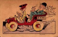 cir. 1906 Lederer Postcard Automobile Taxi Ride 