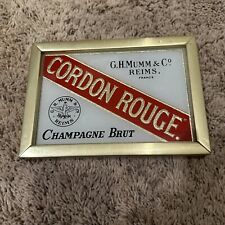 Cordon Rouge G.H. Mumm & Co. Reims France Champagne Brut 8in. x 5 3/4in. Sign  picture