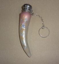 Antique Moser ?  Sterling Lay Down  Chatelaine Scent Horn Bottle picture