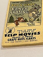 Flip Book Tom N Jerry Color 1949 Droopy On Reverse Blk N White Cereal Premium picture