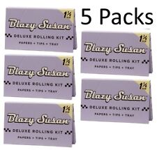 5x Blazy Susan Delux Rolling Kit - Papers + Tips + Tray (Purple) 1 1/4 picture