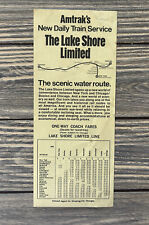 Vintage Amtrak’s New Daily Train Service The Lake Shore Limited Paper Brochure picture