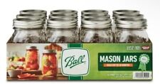Glass Mason Canning Jars With Lids & Bands Regular Mouth, 16 Oz, 12 Count Pint picture
