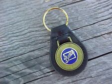 Class Buick Script Logo NOS Leather Key Fob Antique Gold Medallion Rare One-Off picture