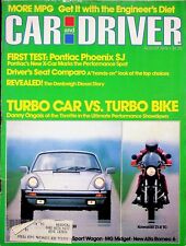TURBO CAR VS. TURBO BIKE - Car And Driver Magazine -  AUG 1979 picture