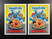 Smurfs Papa Smurf Smurfette Gargamel Spoof Garbage Pail Kids 2 Card Set picture