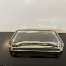 Vintage Clear Picture Glass Rectangular Paperweight 4-1/4