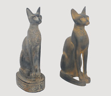 2 RARE ANCIENT EGYPTIAN ANTIQUE Bastet Cat Old Pharaonic Statue Stone Egypt His picture