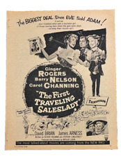 1956 The First Traveling Saleslady vintage print ad Ginger Rogers Barry Nelson picture