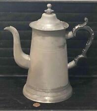 Antique American Pewter Lighthouse Coffeepot, Roswell Gleason, c. 1840 picture