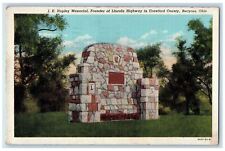 1945 J.E Hopley Memorial Founder of Lincoln Highway Crawford County OH Postcard picture