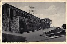 Instituto de Santiago de Cuba High School Cuba White Border Postcard 1930s picture