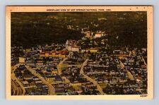 Hot Springs National Park, Aerial View, Series #42287 Vintage Souvenir Postcard picture